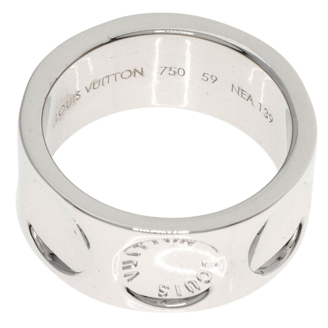 LOUIS VUITTON Ring K18WG Silver Grandberg Empreinte #59