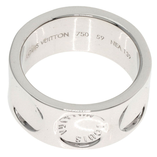 LOUIS VUITTON Ring K18WG Silver Grandberg Empreinte #59