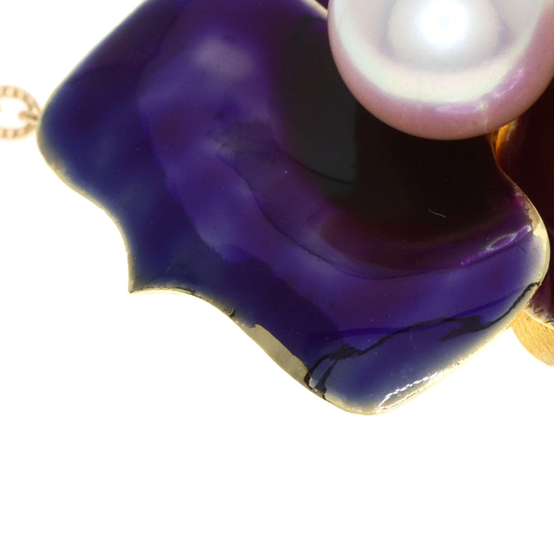 MIKIMOTO Brooch K14YG gold Akoya Pearl Pearl ChainBrooch