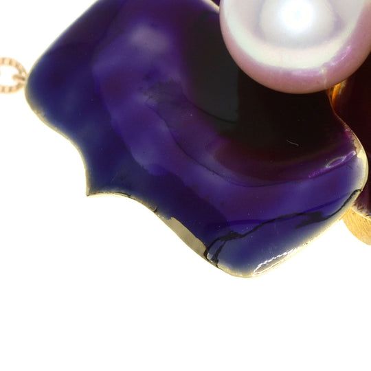 MIKIMOTO Brooch K14YG gold Akoya Pearl Pearl ChainBrooch