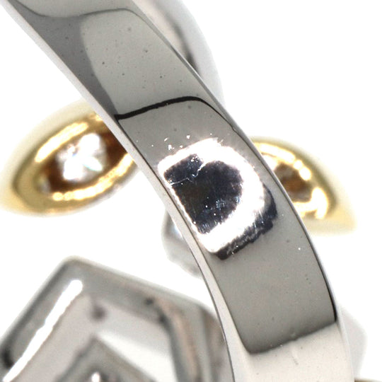 IWAKURA KOJI Ring K18WG Silver Rose motif diamond