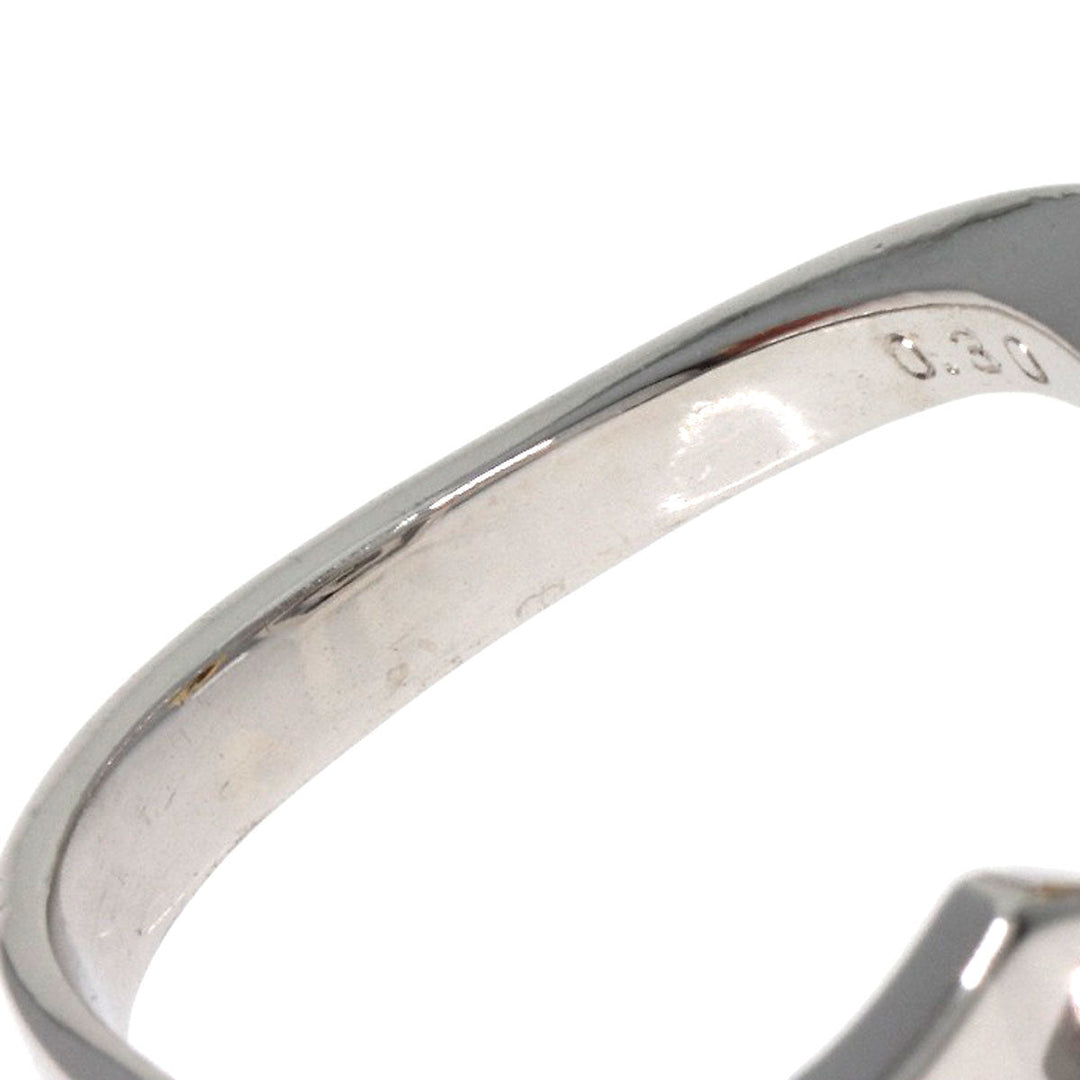 IWAKURA KOJI Ring K18WG Silver Rose motif diamond