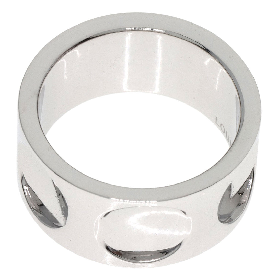 LOUIS VUITTON Ring K18WG Silver Grandberg Empreinte #54