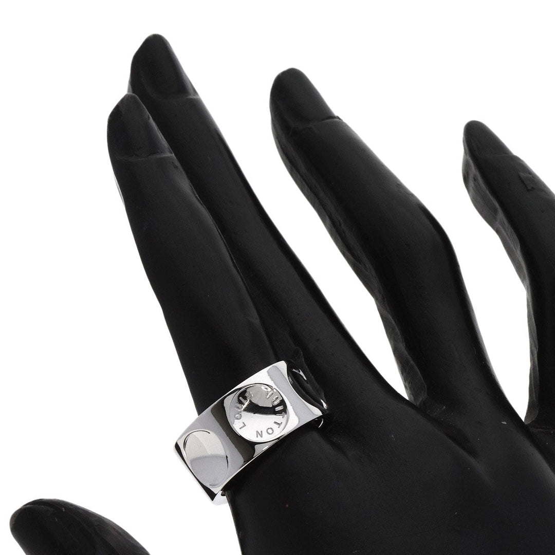 LOUIS VUITTON Ring K18WG Silver Grandberg Empreinte #54