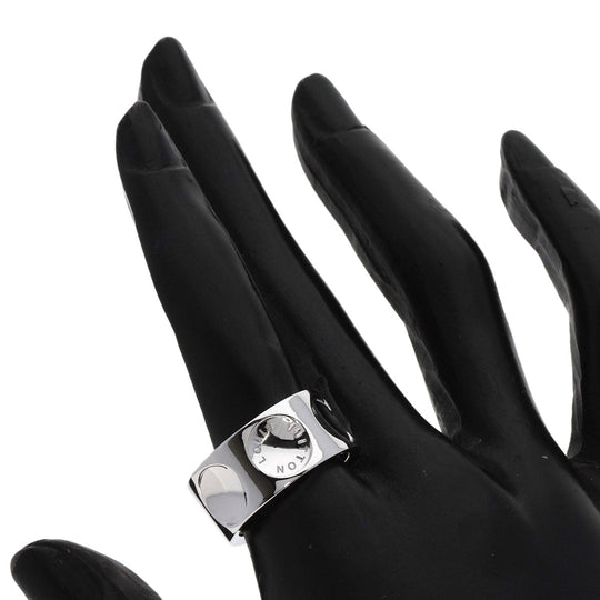 LOUIS VUITTON Ring K18WG Silver Grandberg Empreinte #54