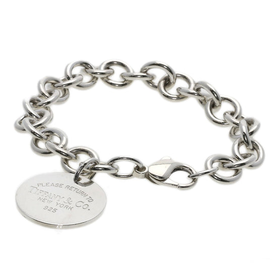 TIFFANY&Co. bracelet SV Silver Return to round Women Used Authentic