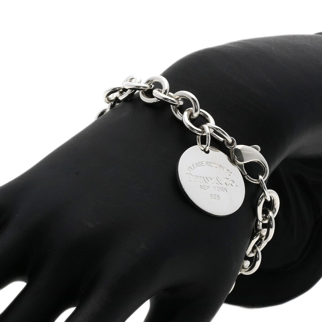TIFFANY&Co. bracelet SV Silver Return to round Women Used Authentic