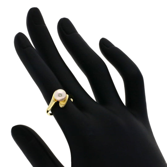 MIKIMOTO Ring 18K Yellow Gold gold Pearl Women Used Authentic