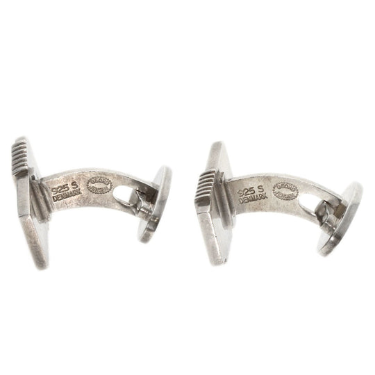 Georg Jensen cuffs SV Silver Simple design mens Used Authentic