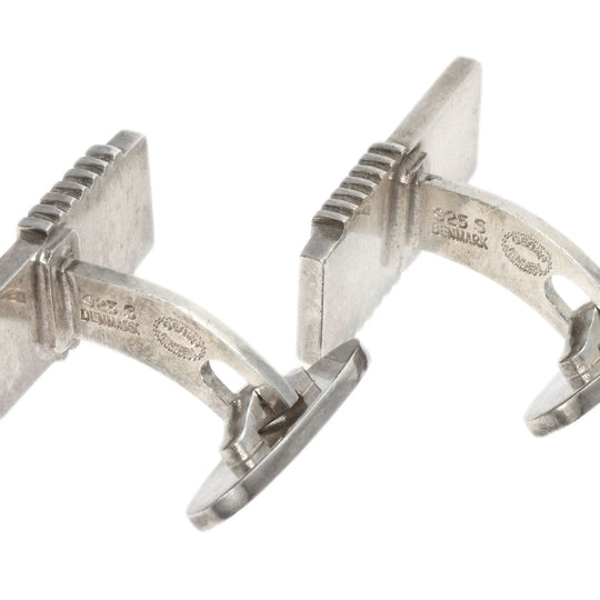 Georg Jensen cuffs SV Silver Simple design mens Used Authentic
