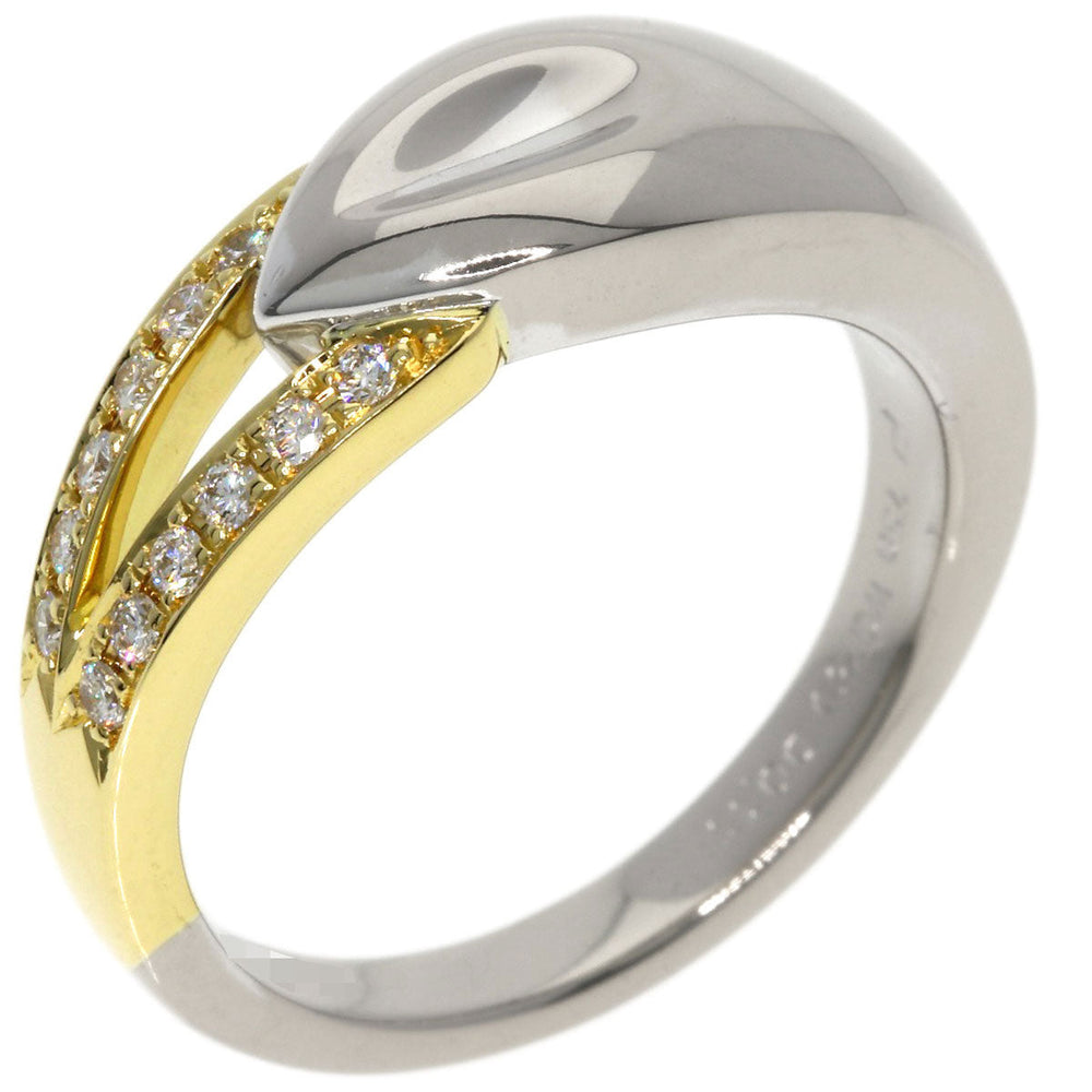 POLA Ring 18K Yellow Gold Silver diamond