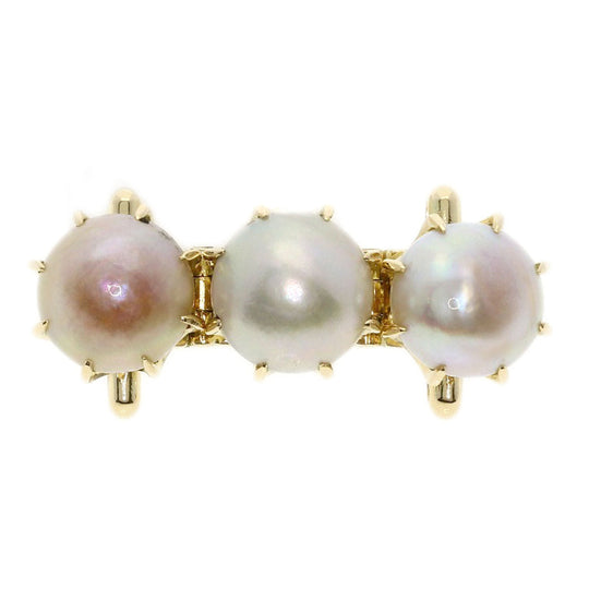 MIKIMOTO Obi closure K14YG gold Mabe Pearl Pearl Women Used Authentic