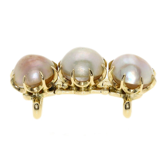 MIKIMOTO Obi closure K14YG gold Mabe Pearl Pearl Women Used Authentic