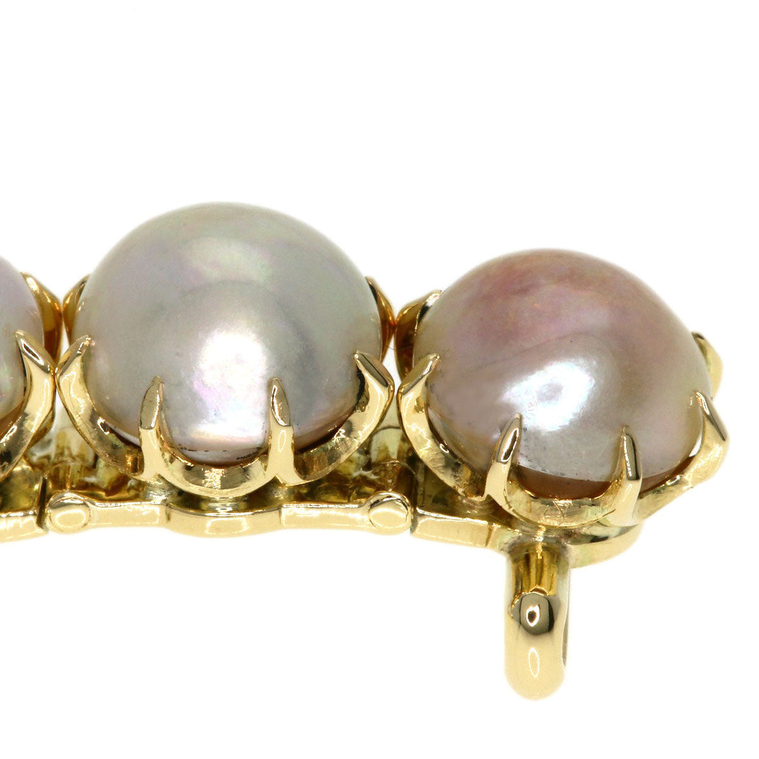 MIKIMOTO Obi closure K14YG gold Mabe Pearl Pearl Women Used Authentic