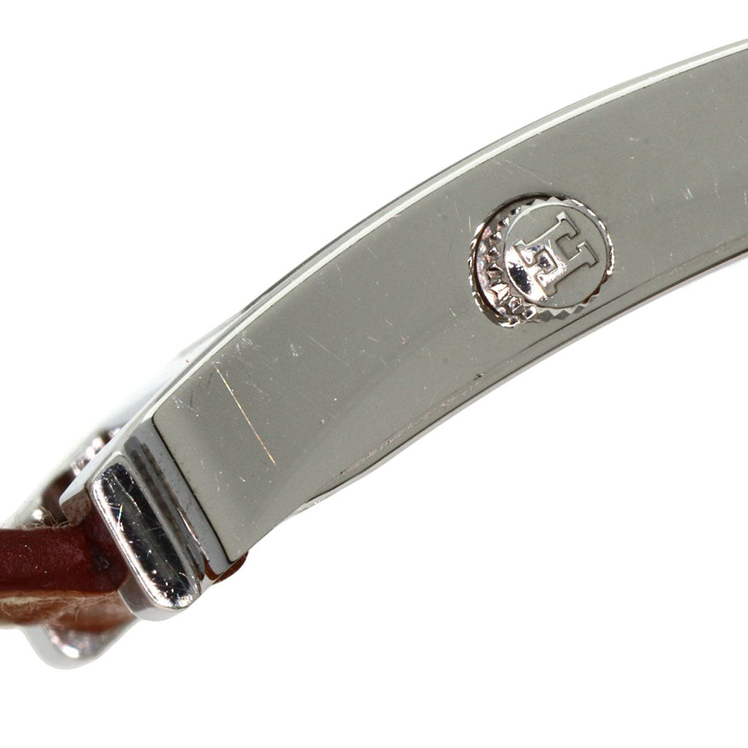 HERMES Watches Quartz HH1.210 Stainless Steel, Leather Silver H watch Deburuturu Silver dial Women Used Authentic