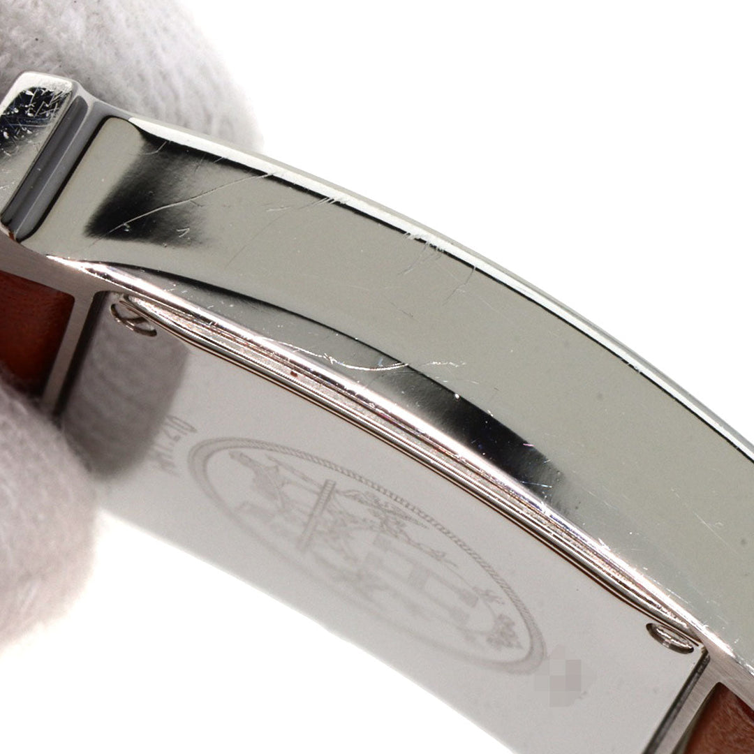 HERMES Watches Quartz HH1.210 Stainless Steel, Leather Silver H watch Deburuturu Silver dial Women Used Authentic
