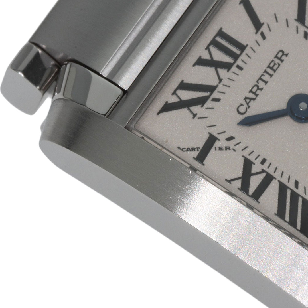 CARTIER Watches Quartz W51008Q3 Stainless Steel , Stainless Steel Silver Tank francaise SM Silver dial Women Used Authentic