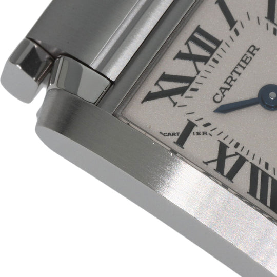 CARTIER Watches Quartz W51008Q3 Stainless Steel , Stainless Steel Silver Tank francaise SM Silver dial Women Used Authentic
