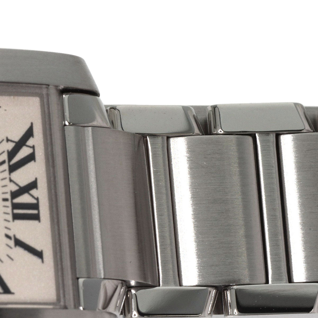 CARTIER Watches Quartz W51008Q3 Stainless Steel , Stainless Steel Silver Tank francaise SM Silver dial Women Used Authentic