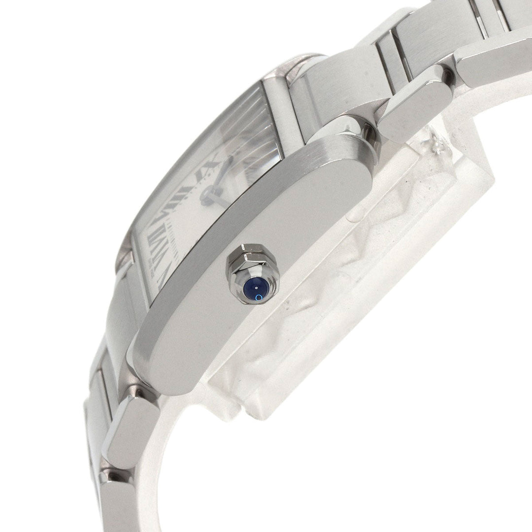 CARTIER Watches Quartz W51008Q3 Stainless Steel , Stainless Steel Silver Tank francaise SM Silver dial Women Used Authentic
