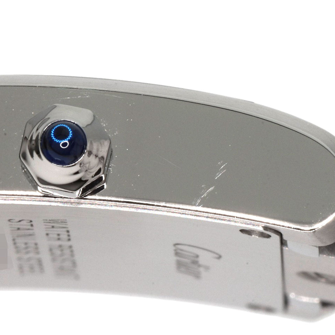 CARTIER Watches Quartz W51008Q3 Stainless Steel , Stainless Steel Silver Tank francaise SM Silver dial Women Used Authentic