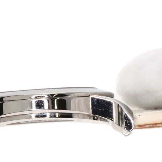 HERMES Watches Quartz HR1.510 Stainless Steel, Leather Silver H watch Rondo white dial Women Used Authentic