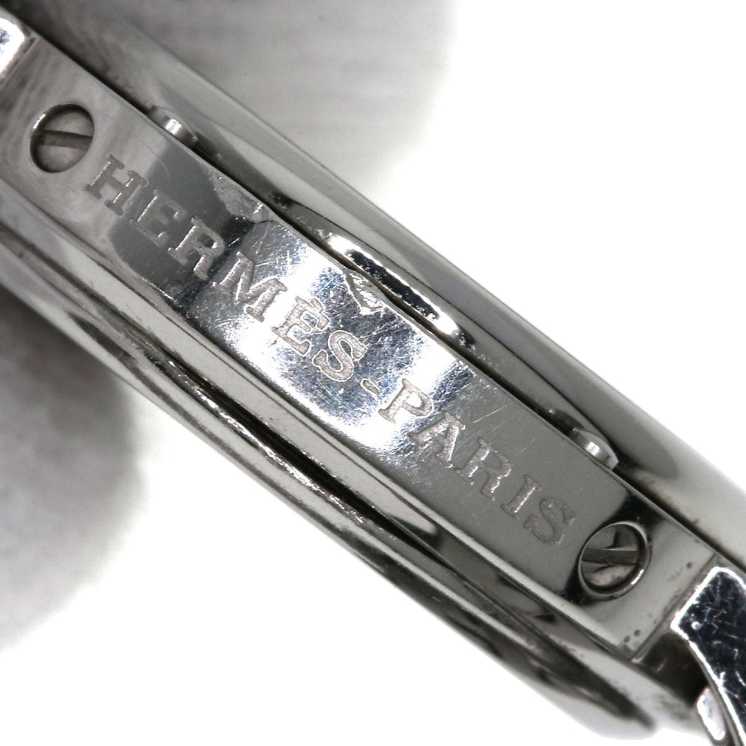HERMES Watches Quartz CL4.210 Stainless Steel , Stainless Steel Silver Clipper black dial Women Used Authentic