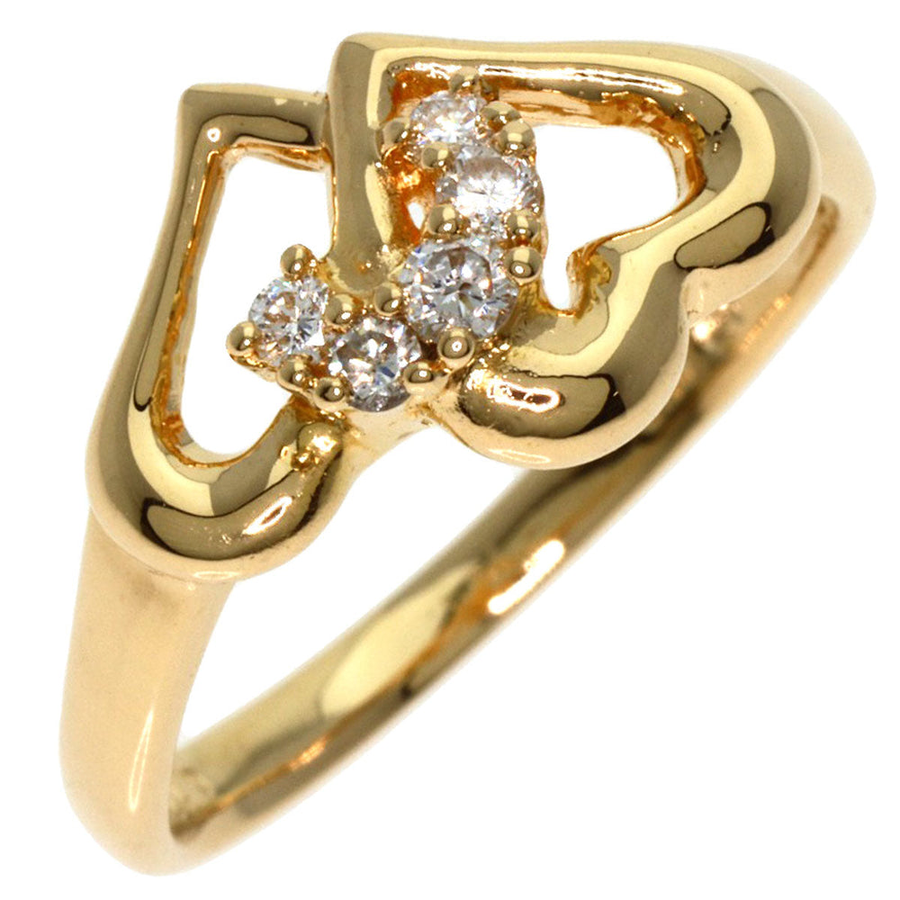 TASAKI Ring 18K Yellow Gold gold Heart motif diamond Women Used Authentic