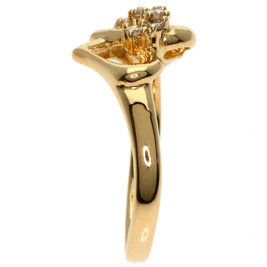 TASAKI Ring 18K Yellow Gold gold Heart motif diamond Women Used Authentic
