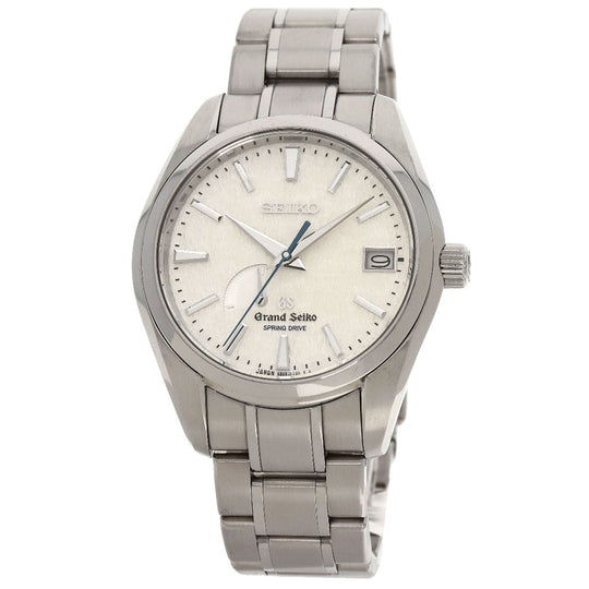 SEIKO Watches Spring drive SBGA011 9R65-0AE0 Stainless Steel , Stainless Steel Silver Grand Seiko Round Face Snow White white dial mens Used Authentic