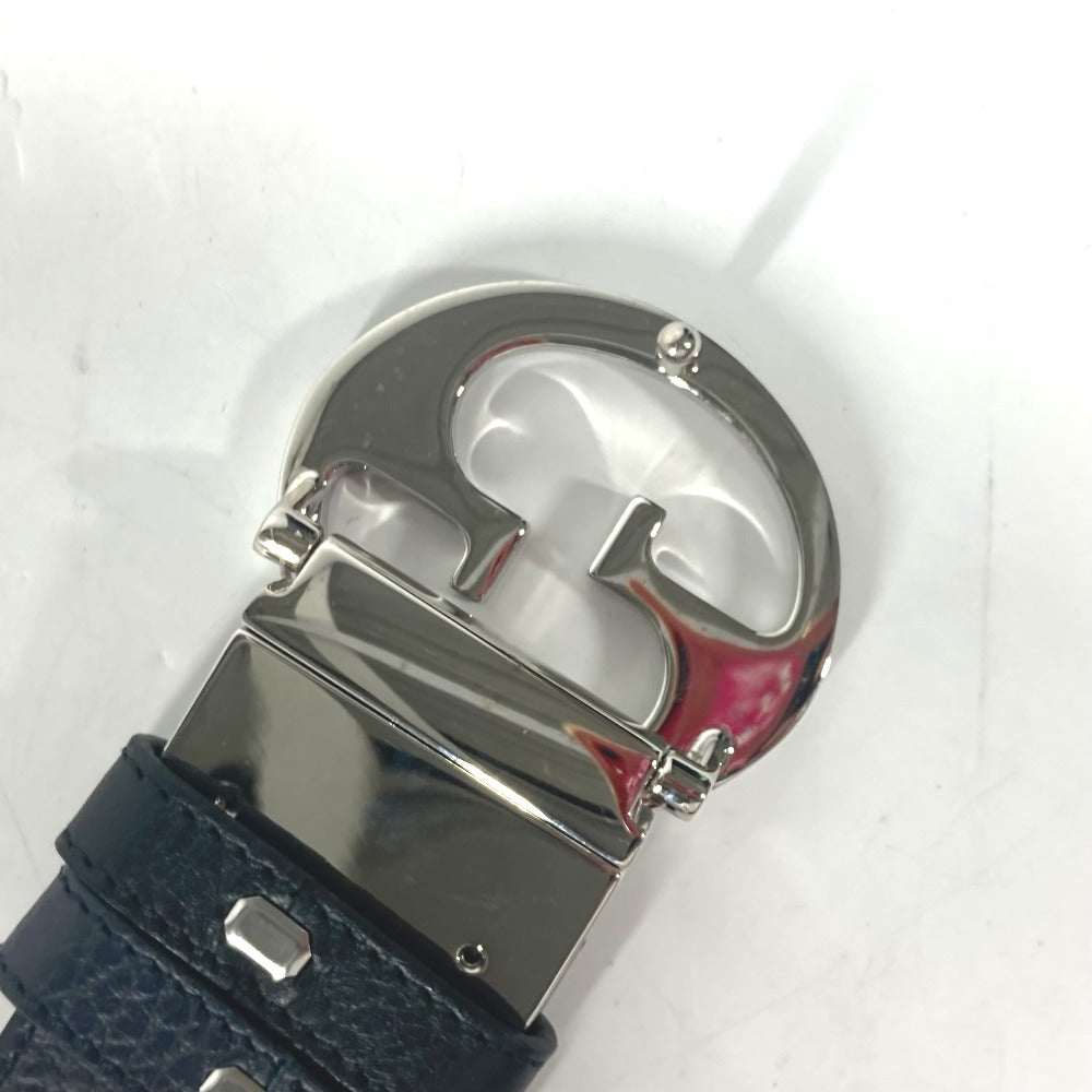 GUCCI belt 449715 leather black GG logo mens 105 Used Authentic