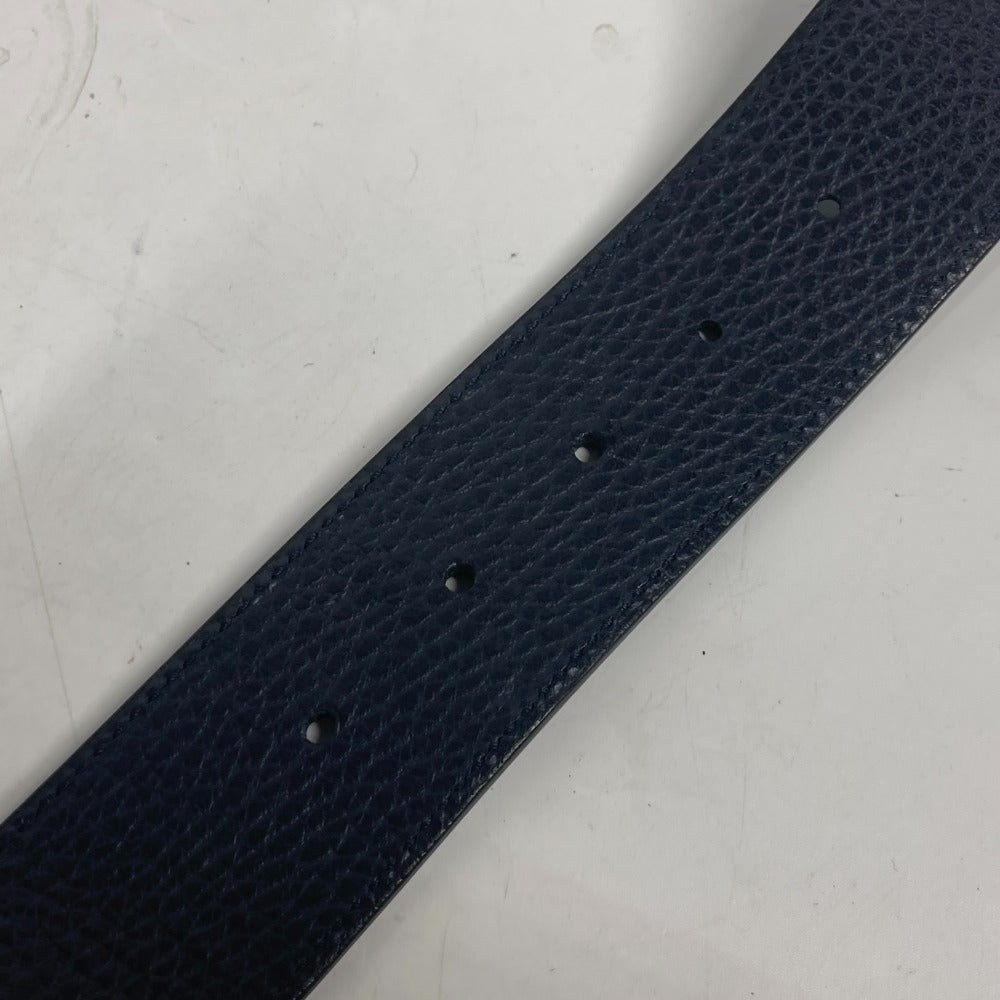 GUCCI belt 449715 leather black GG logo mens 105 Used Authentic
