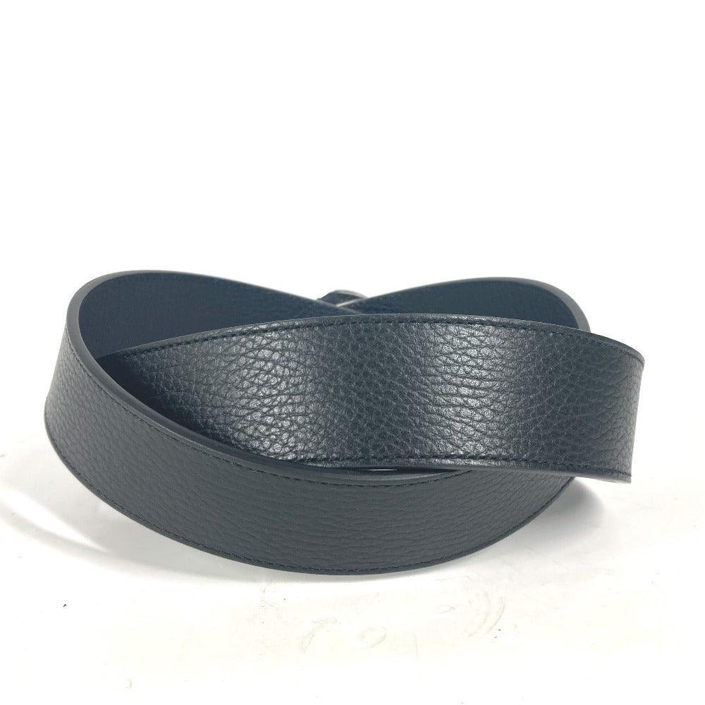 GUCCI belt 449715 leather black GG logo mens 105 Used Authentic