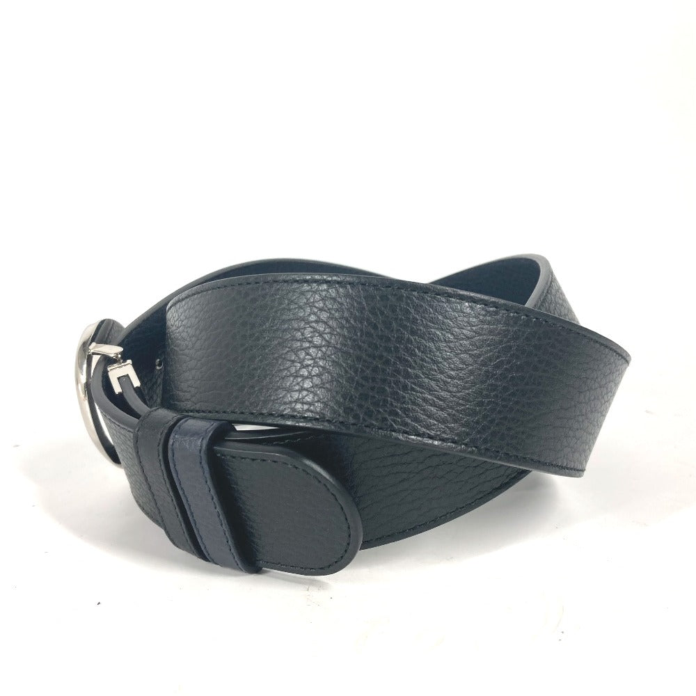 GUCCI belt 449715 leather black GG logo mens 105 Used Authentic