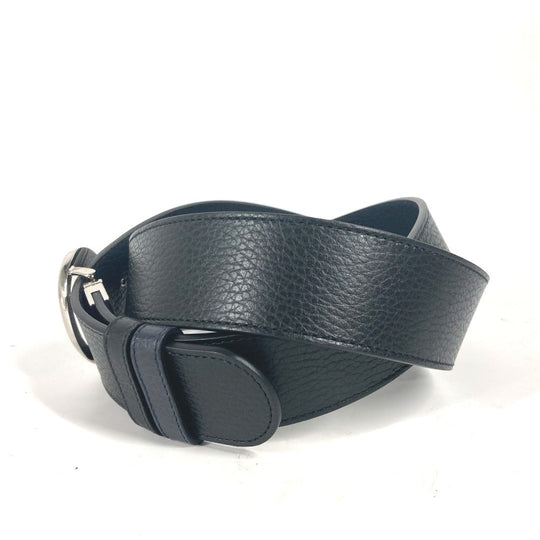 GUCCI belt 449715 leather black GG logo mens 105 Used Authentic