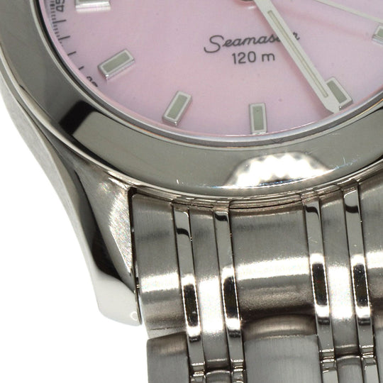 OMEGA Watches Quartz 2581.64 Stainless Steel , Stainless Steel Silver Seamaster120m Pink shell dial Women Used Authentic