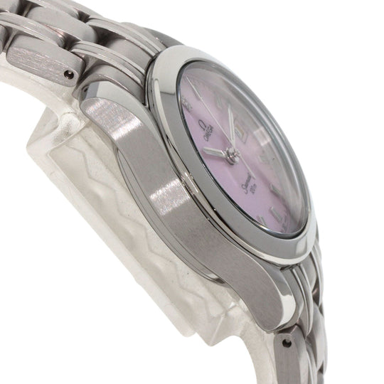 OMEGA Watches Quartz 2581.64 Stainless Steel , Stainless Steel Silver Seamaster120m Pink shell dial Women Used Authentic