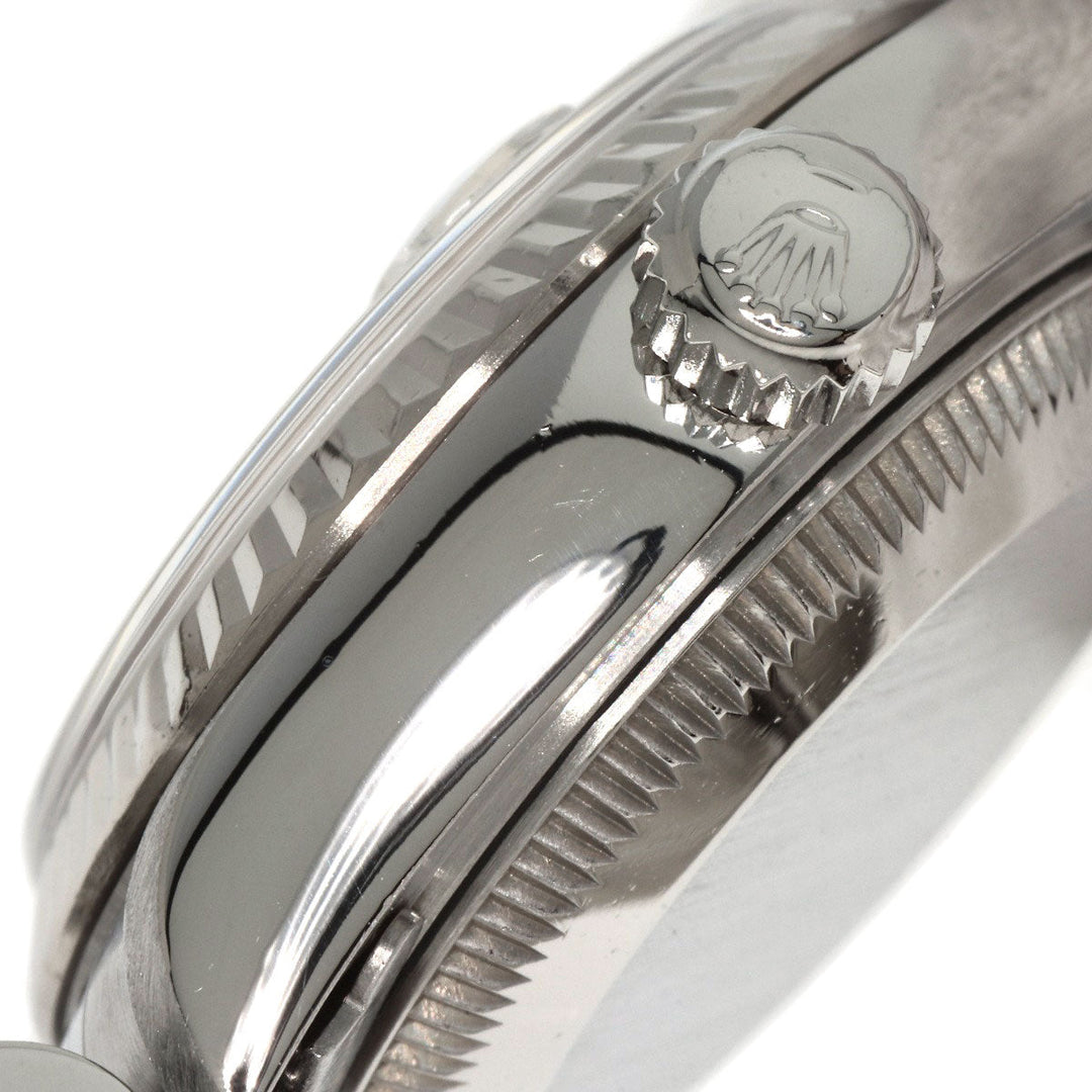 ROLEX Watches Mechanical Automatic 69174G Stainless Steel , Stainless Steel , K18WG Silver Datejust 10P Diamond Silver dial Women Used Authentic