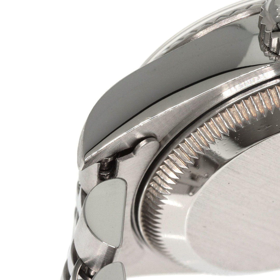 ROLEX Watches Mechanical Automatic 69174G Stainless Steel , Stainless Steel , K18WG Silver Datejust 10P Diamond Silver dial Women Used Authentic