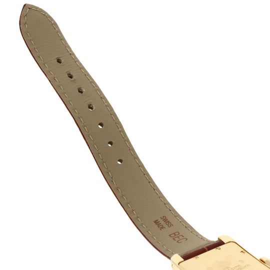 CARTIER Watches Quartz W2601556 K18YG, leather gold Tank American SM Ivory dial Women Used Authentic