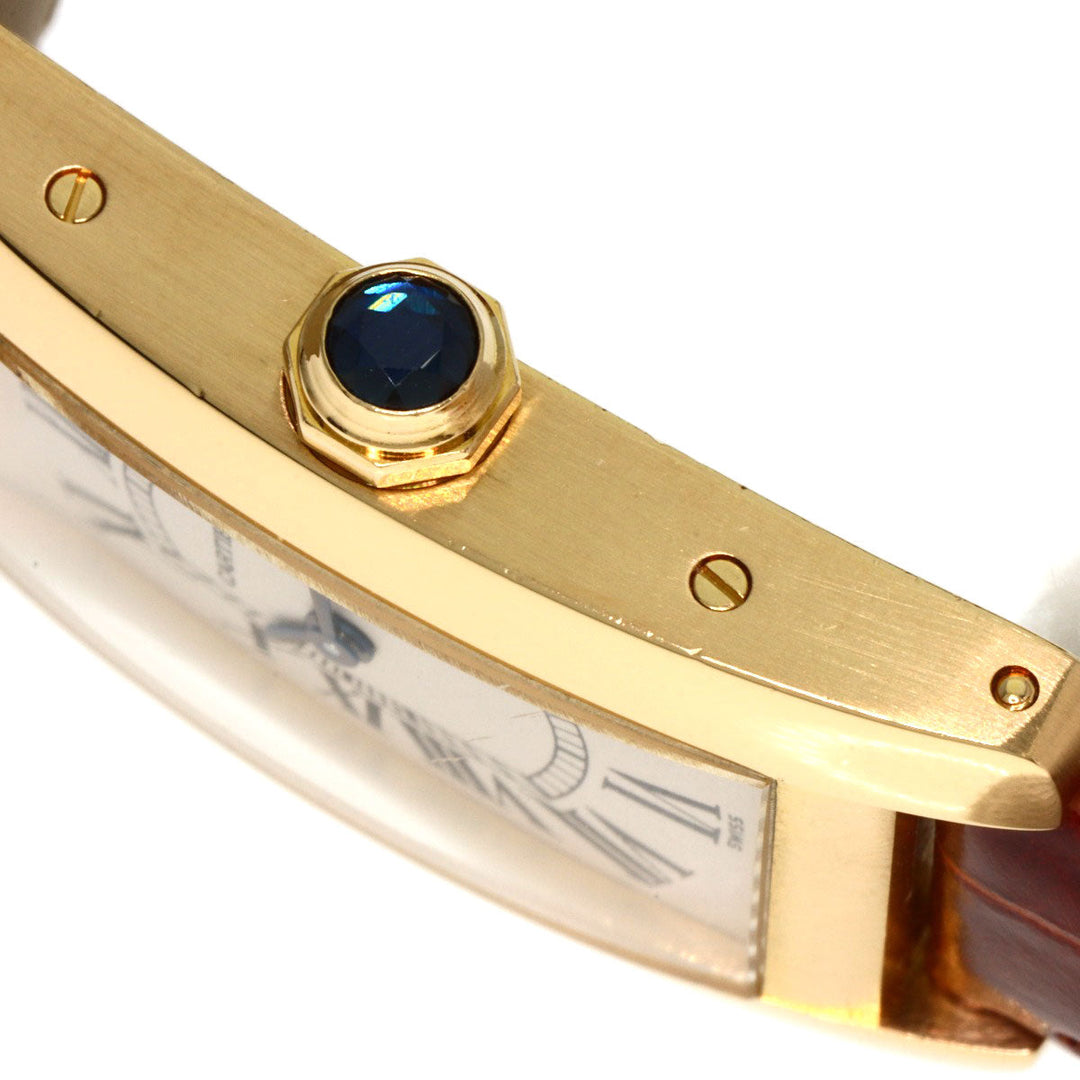 CARTIER Watches Quartz W2601556 K18YG, leather gold Tank American SM Ivory dial Women Used Authentic