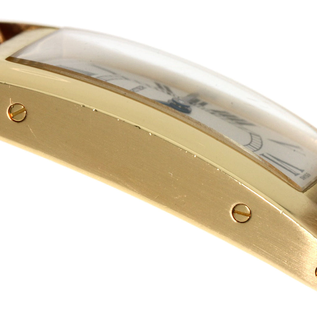 CARTIER Watches Quartz W2601556 K18YG, leather gold Tank American SM Ivory dial Women Used Authentic