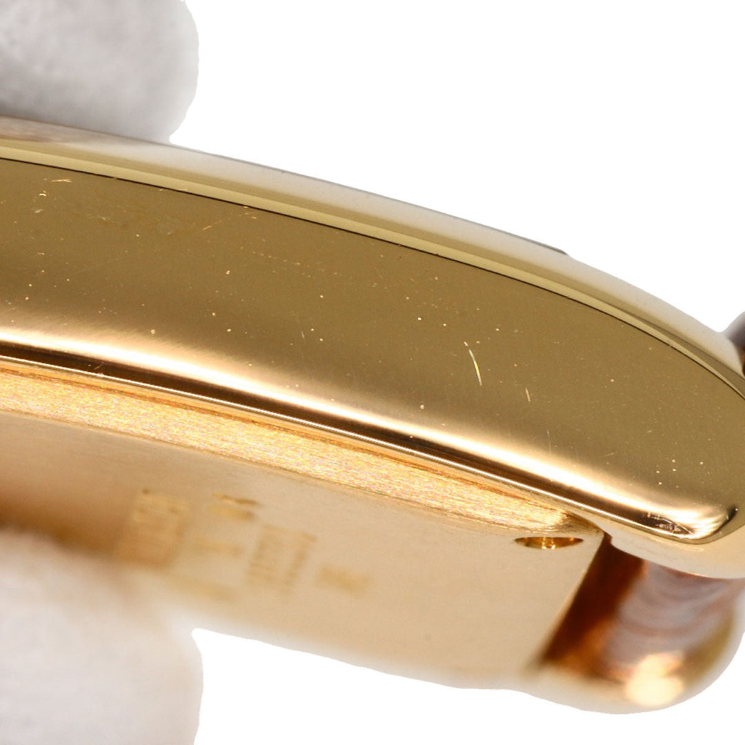 CARTIER Watches Quartz W5000356 K18YG, leather gold Tank Francaise MM Ivory dial Boys Used Authentic