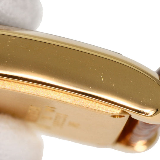 CARTIER Watches Quartz W5000356 K18YG, leather gold Tank Francaise MM Ivory dial Boys Used Authentic
