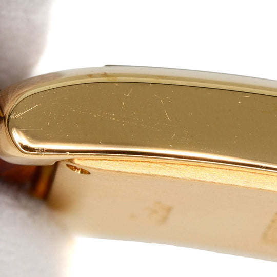 CARTIER Watches Quartz W5000356 K18YG, leather gold Tank Francaise MM Ivory dial Boys Used Authentic