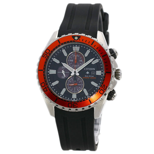 CITIZEN Watches Eco Drive CA0718-21E Stainless Steel, Rubber Silver Promaster Diver 200 black dial mens Used Authentic