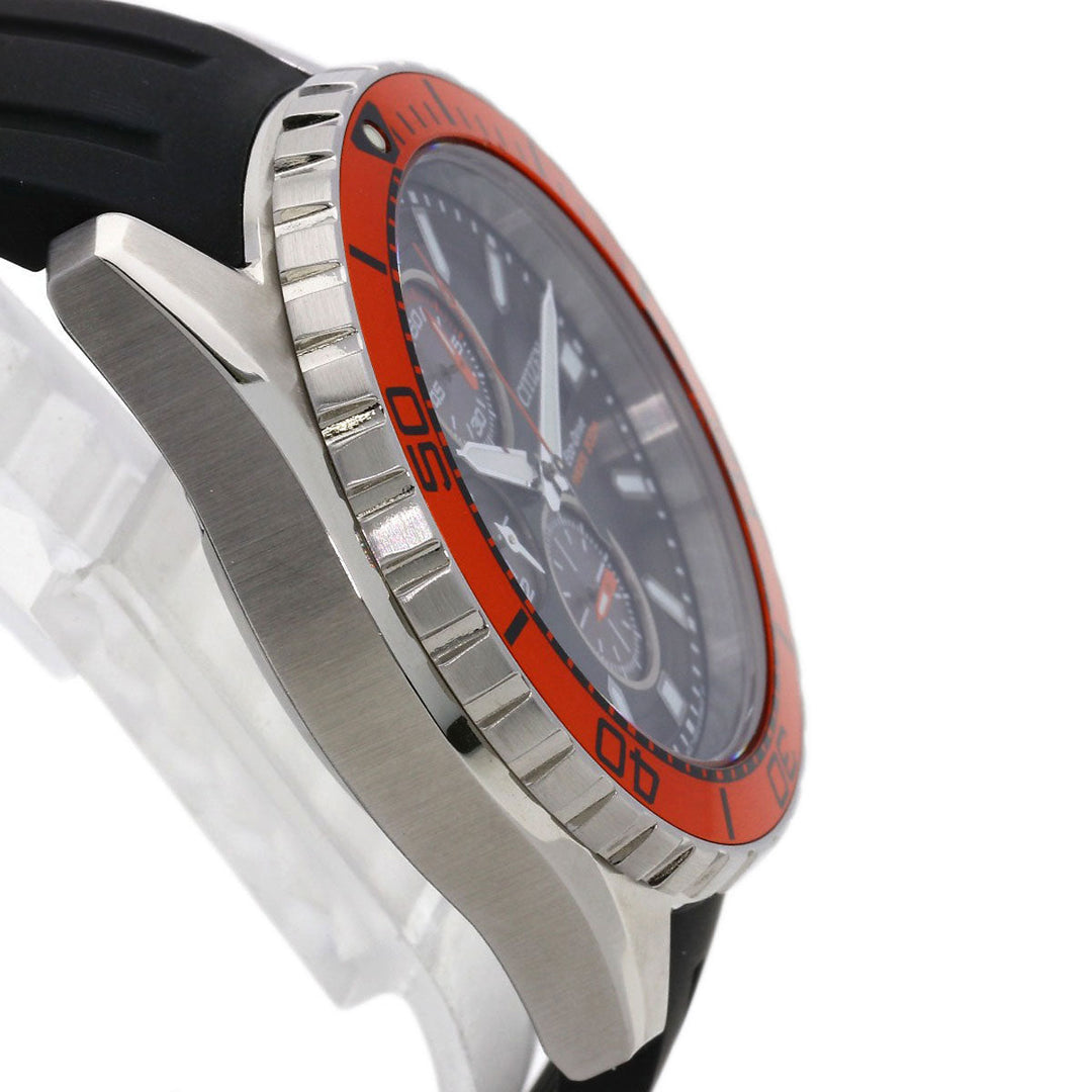 CITIZEN Watches Eco Drive CA0718-21E Stainless Steel, Rubber Silver Promaster Diver 200 black dial mens Used Authentic