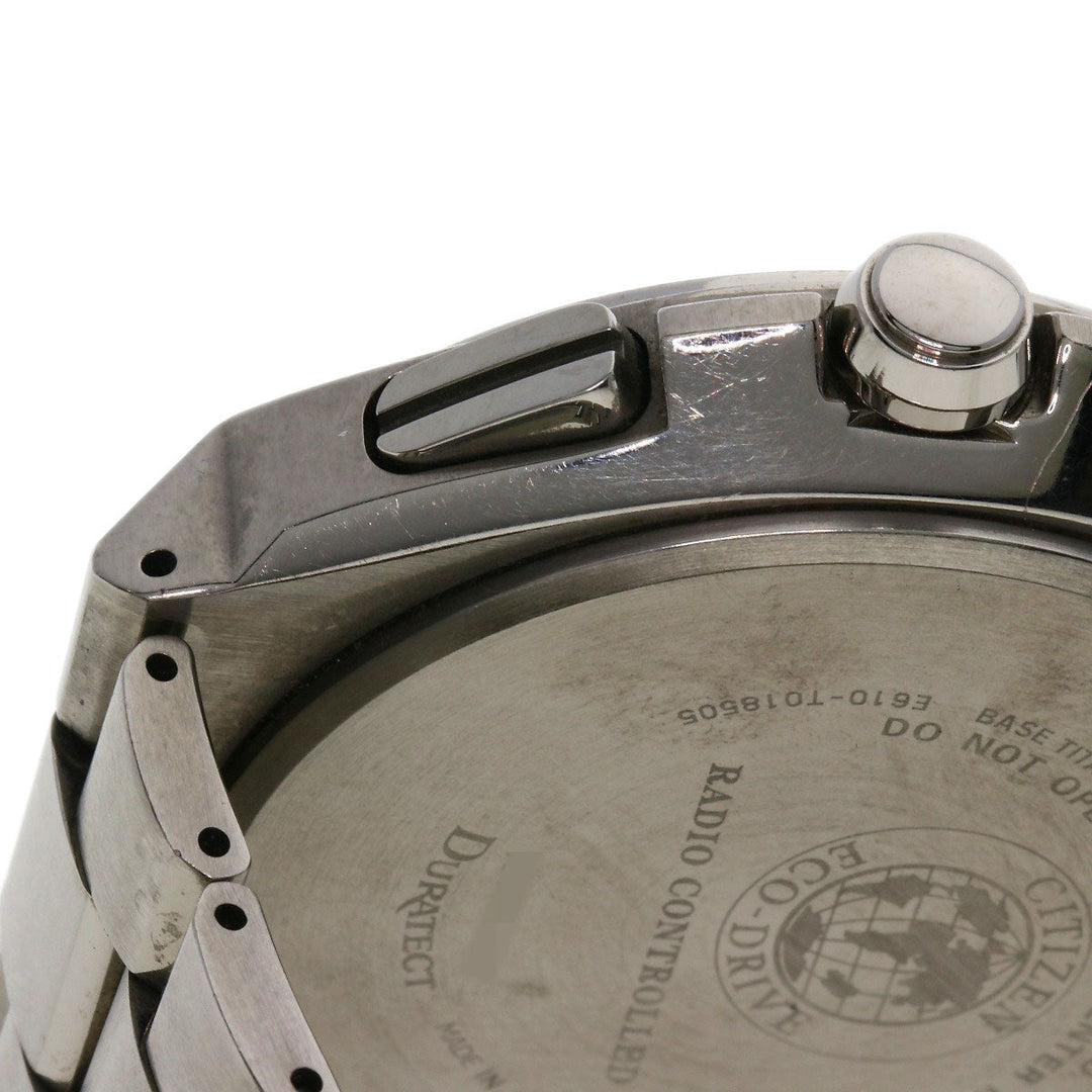 CITIZEN Watches Solar Powered Radio Watch AT3010-55L Titanium, Titanium Silver Atessa blue dial mens Used Authentic