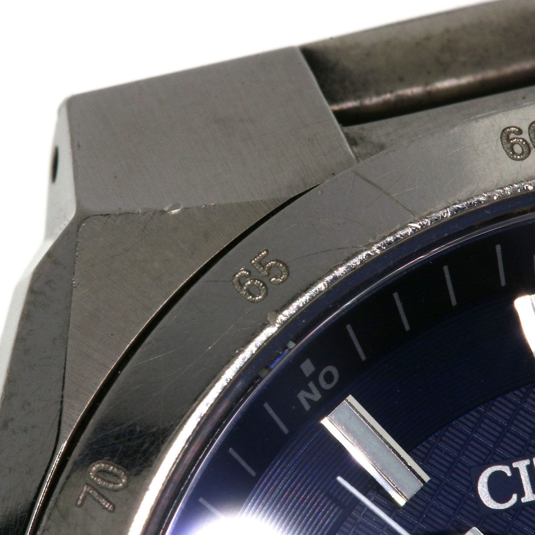 CITIZEN Watches Solar Powered Radio Watch AT3010-55L Titanium, Titanium Silver Atessa blue dial mens Used Authentic