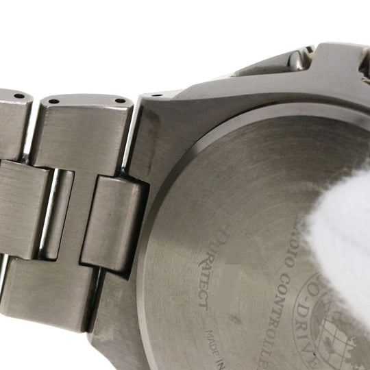 CITIZEN Watches Solar Powered Radio Watch AT3010-55L Titanium, Titanium Silver Atessa blue dial mens Used Authentic